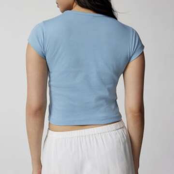 Y2K Cute Graphic Baby Tee - Stylish Crop Top for Women