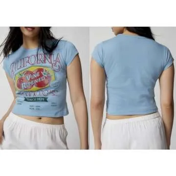 Y2K Cute Graphic Baby Tee - Stylish Crop Top for Women