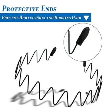 Timoo 5PCS Metal Spring Wavy Hairband for Men and Women