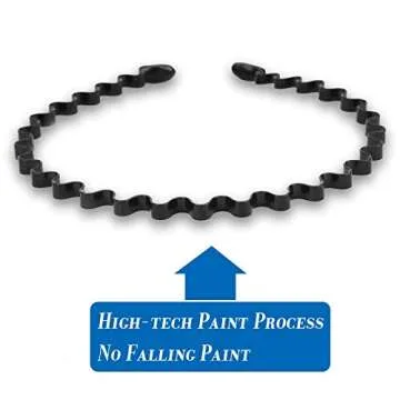 Timoo 5PCS Metal Spring Wavy Hairband for Men and Women