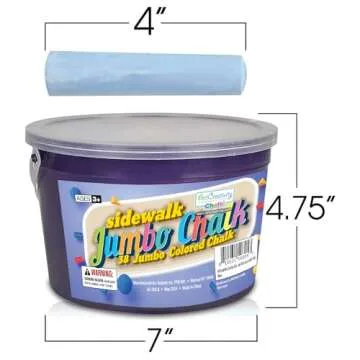 Vibrant ArtCreativity Jumbo Sidewalk Chalk for Kids