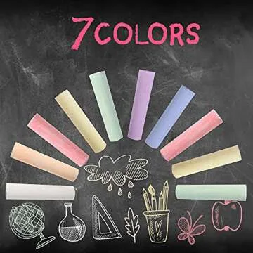 Vibrant ArtCreativity Jumbo Sidewalk Chalk for Kids