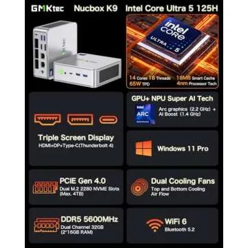 Powerful GMKtec Mini PC with 1TB SSD & 32GB RAM