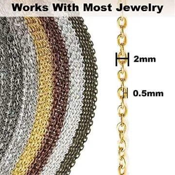 Jishi Chains Jewelry Making Kit, 60ft in 6 Colors