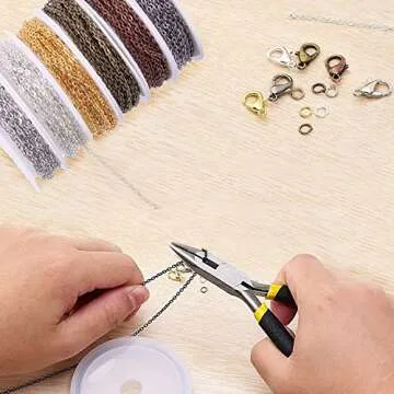 Jishi Chains Jewelry Making Kit, 60ft in 6 Colors