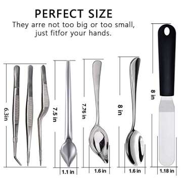 7 Piece Stainless Steel Culinary Specialty Tools Set for Professional Chefs and Home Cooks
