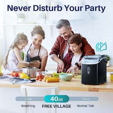 Nugget Ice Maker Countertop - Self-Cleaning and Quiet Ice Machine