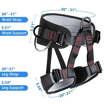 HandAcc Half Body Climbing Safety Belt for Adventurers