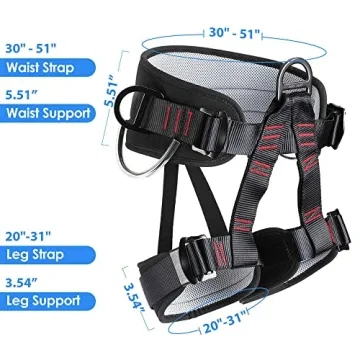 HandAcc Half Body Climbing Safety Belt for Adventurers