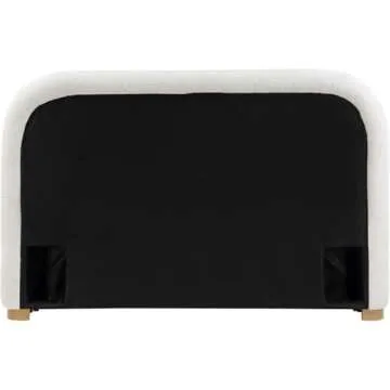 Elegant Pemberly Row Cream Boucle Queen Bed for Stylish Homes