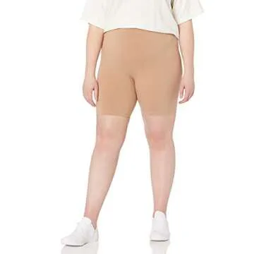 The Drop Women's Jeannie High Rise Mid Length Bike Short, Praline, XXS