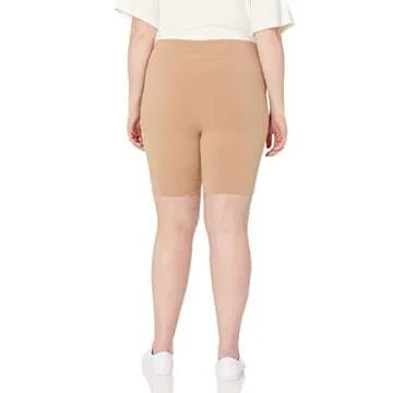 The Drop Women's Jeannie High Rise Mid Length Bike Short, Praline, XXS