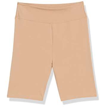 The Drop Women's Jeannie High Rise Mid Length Bike Short, Praline, XXS