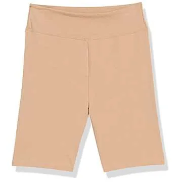 The Drop Women's Jeannie High Rise Mid Length Bike Short, Praline, XXS