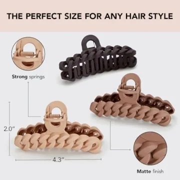 Kitsch Large Claw Clip Set for All Hair Types