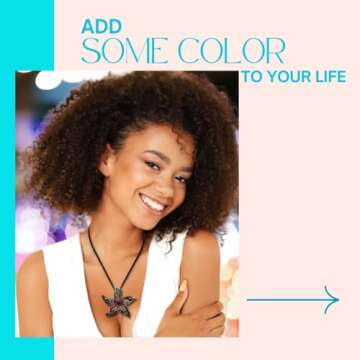 BESHEEK Murano Inspired Animal Blown Glass Pendant Necklace for Women Handcrafted Artisan Hypoallergenic Italian Style Jewelry (Pink Blooming Starfish)