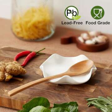 Elegant Ceramic Spoon Rest - Perfect for Diverse Utensils