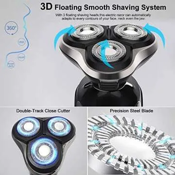 Rechargeable Electric Razor for All Men - Pritech 3-in-1 Grooming