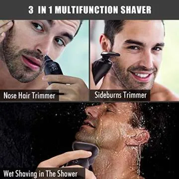 Rechargeable Electric Razor for All Men - Pritech 3-in-1 Grooming