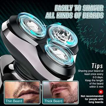 Rechargeable Electric Razor for All Men - Pritech 3-in-1 Grooming