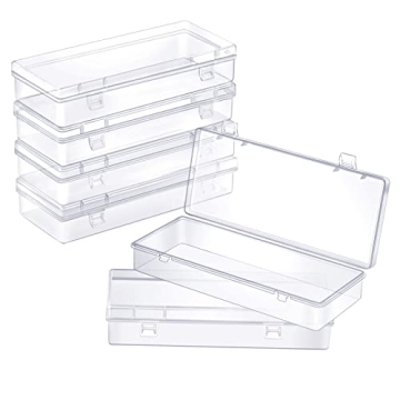 ZORRITA 6 Pack Small Plastic Storage Containers for Crafting
