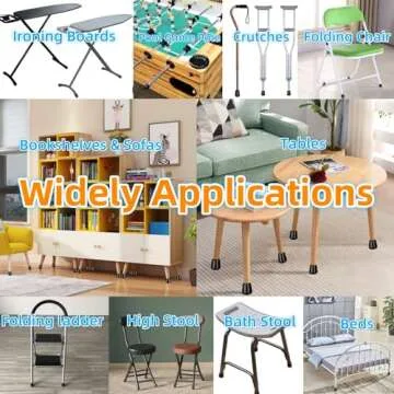 1" Chair Leg Tips Caps, Non-Slip Rubber Leg Tips, Stool Leg Protectors Cap, Folding Metal Chair Leg Tip Replacement, Chair Leg Floor Protectors Round Black, 12 Pack