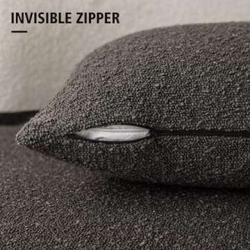 Foindtower Textured Boucle Throw Pillow Covers - Cozy Decor