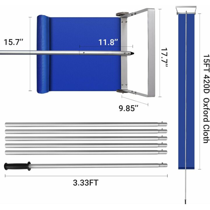 20FT Adjustable Snow Roof Rake for Easy Snow Removal