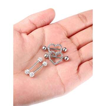Stylish JOVITEC Stainless Steel Nipple Rings for All Occasions