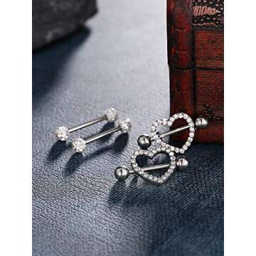 Stylish JOVITEC Stainless Steel Nipple Rings for All Occasions