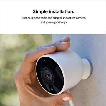 Google Nest Cam Outdoor 2-Pack - Weatherproof Home Security Cameras with Night Vision