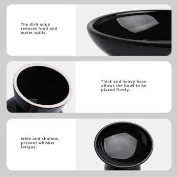 Elevated Ceramic Cat Bowls for Whisker Fatigue Relief