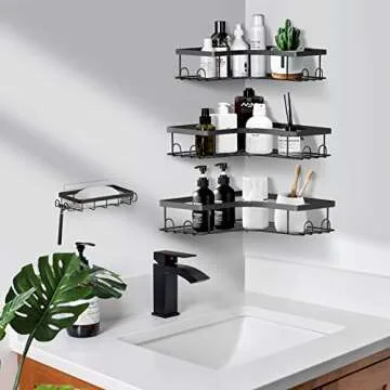 EACHPAI Corner Shower Caddy - Stylish Bathroom Organizer