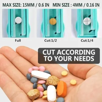 Johnbee Pill Cutter for Tiny and Larger Pills - Split Accurately
