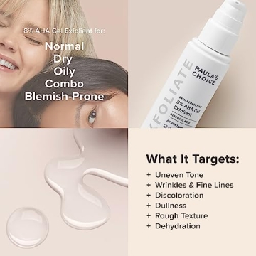 Paula's Choice 8% AHA Gel Exfoliant for Radiant Skin