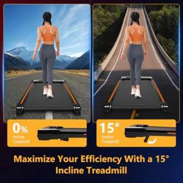 AIRHOT Walking Pad with Incline, 4 in 1 Under Desk Treadmill for Walking and Jogging, Portable Walking Treadmill with Remote Control Lanyard for Home, 2.5HP Low-Noise Desk Treadmill in LED Display