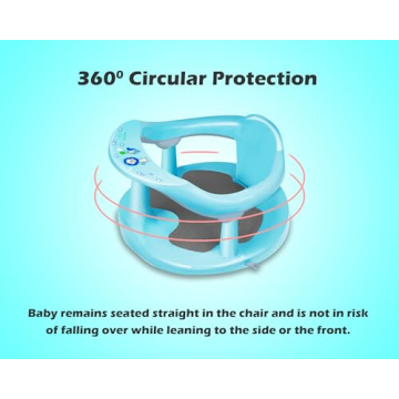 Safe Baby Bath Seat with Non-slip Mat and Suction Cups