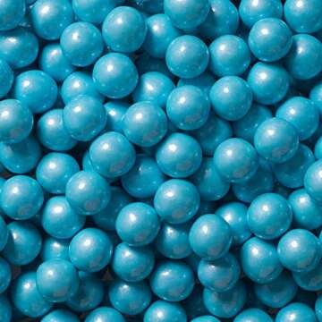 Color It Candy Shimmer Powder Blue Sixlets 2 Lb Bag - Perfect For Table Centerpieces, Weddings, Birt...
