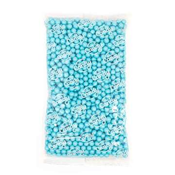 Color It Candy Shimmer Powder Blue Sixlets 2 Lb Bag - Perfect For Table Centerpieces, Weddings, Birthdays, Candy Buffets, & Party Favors.