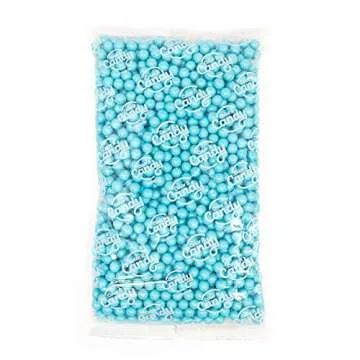 Color It Candy Shimmer Powder Blue Sixlets 2 Lb Bag - Perfect For Table Centerpieces, Weddings, Birthdays, Candy Buffets, & Party Favors.