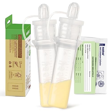 haakaa Colostrum Collector Kit - 2 Pack, 4ml for Safe Colostrum Storage and Feeding