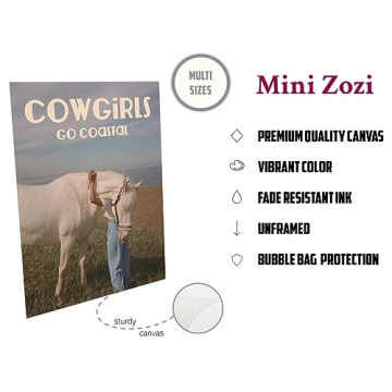 MINI ZOZI Coastal Cowgirl Wall Art Set of 6 Posters