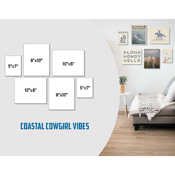 MINI ZOZI Coastal Cowgirl Wall Art Set of 6 Posters