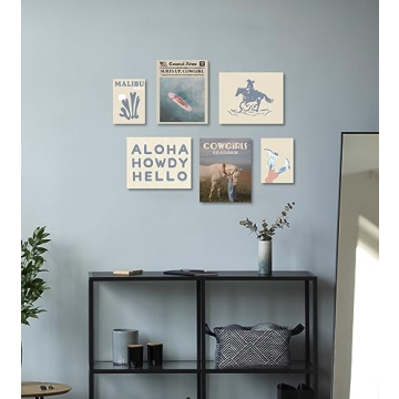 MINI ZOZI Coastal Cowgirl Wall Art Set of 6 Posters