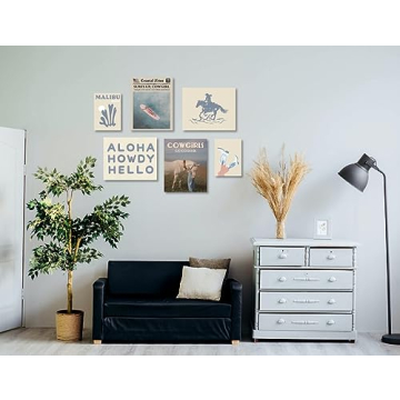 MINI ZOZI Coastal Cowgirl Wall Art Set of 6 Posters