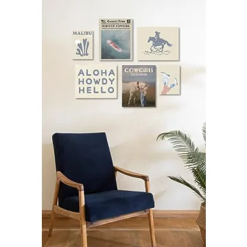 MINI ZOZI Coastal Cowgirl Wall Art Set of 6 Posters