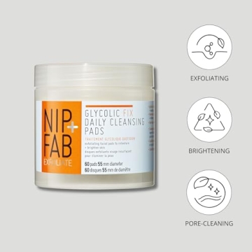 Nip + Fab Glycolic Acid Fix Daily Cleansing Pads for Radiant Skin