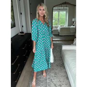 Miduo Bohemian Floral Maxi Dress for Summer Style