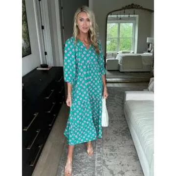 Miduo Bohemian Floral Maxi Dress for Summer Style