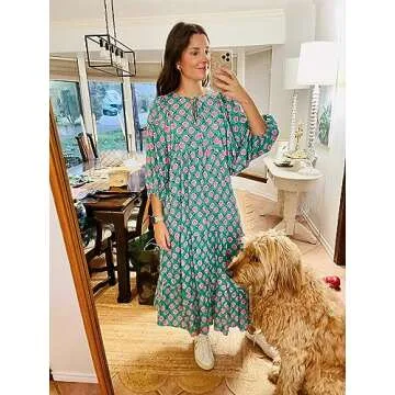 Miduo Bohemian Floral Maxi Dress for Summer Style